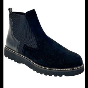 Donald Pliner Carsyncs Croc Embossed Suede Chelsea Boots